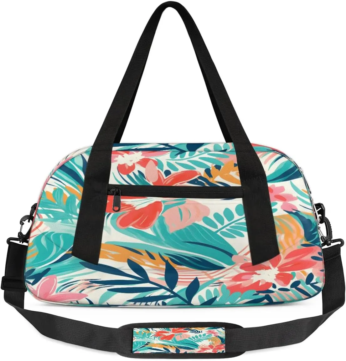 Sport Duffel Bag Colorful Palm Leaves Kids Gym Bag Weekender Overnight Bags for Boys Girls Teens Carry On Workout Travel Bag
