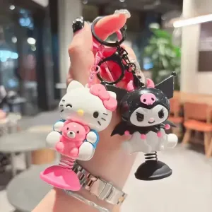 Springy Sanrio Fun Moving Keychain