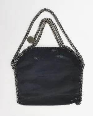 Stella McCartney Black Vegan Leather Falabella Fold Over Shoulder Bag