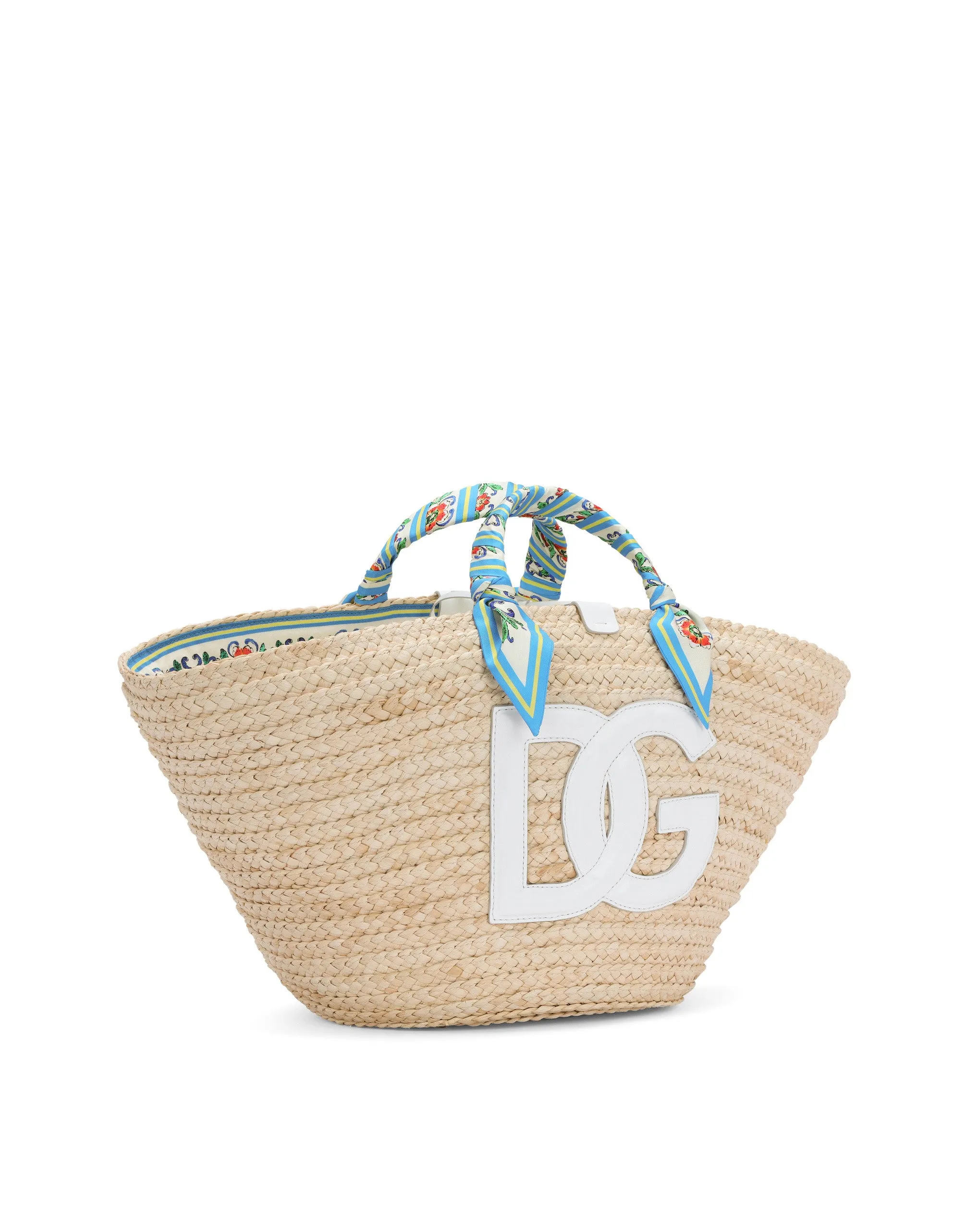 Straw Kendra bag with DG logo