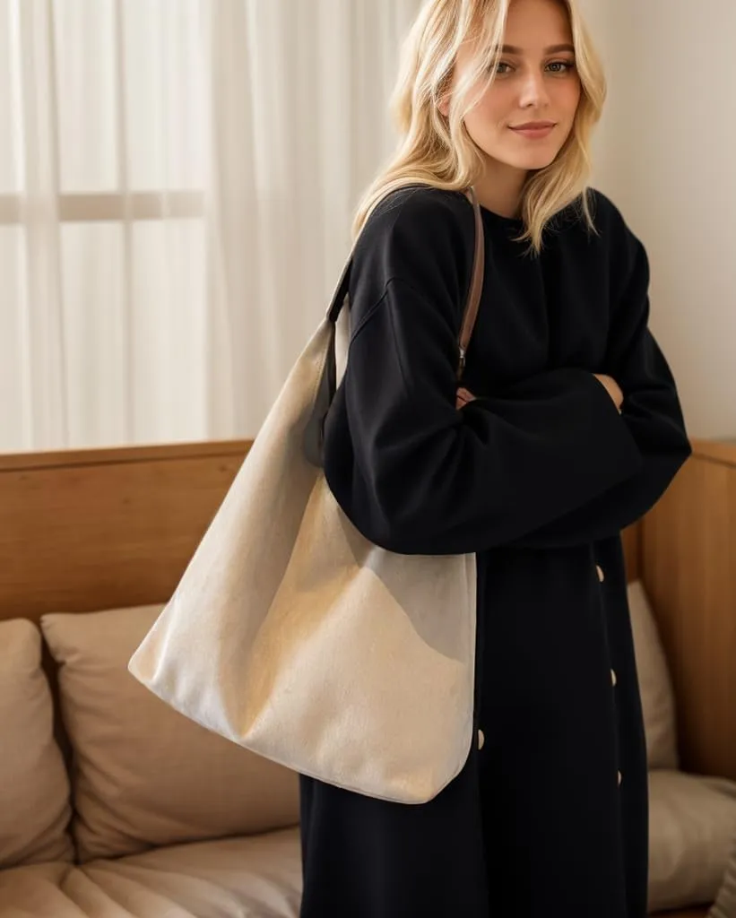 Suede Bags for Women, 2025 New Suede Tote Bag for Women, Retro Slouchy Office Shoulder Top-handle Tote Handbags