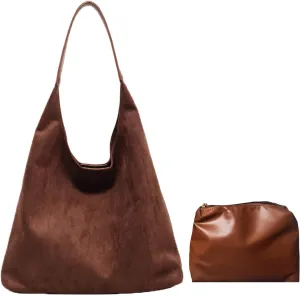 Suede Bags for Women, Suede Handbag, Suede Hobo Bag 2 Pack