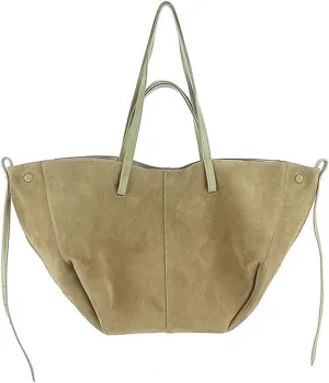 Suede leather Shoulder Bag for Women, Soft Top-Handle Bags