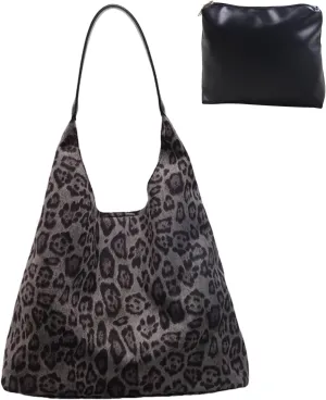 Suede Tote Bag, Brown Slouchy Suede Bags for Womens Tote Bag Work Purses Crescent Bag Suede Handbag Travel Winter Fall