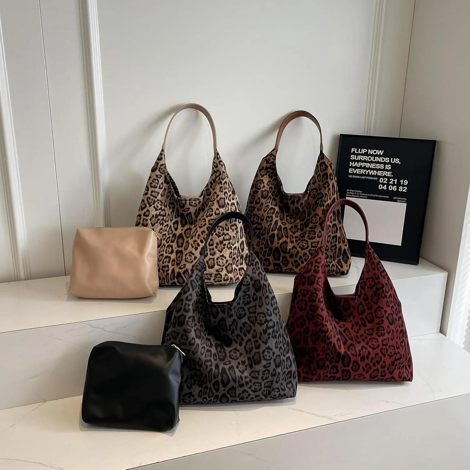 Suede Tote Bag, Brown Slouchy Suede Bags for Womens Tote Bag Work Purses Crescent Bag Suede Handbag Travel Winter Fall