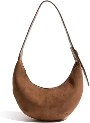 Suede Tote Bag for Women Vintage Purse Shoulder Bag Adjustable Handbags Office Work Bags