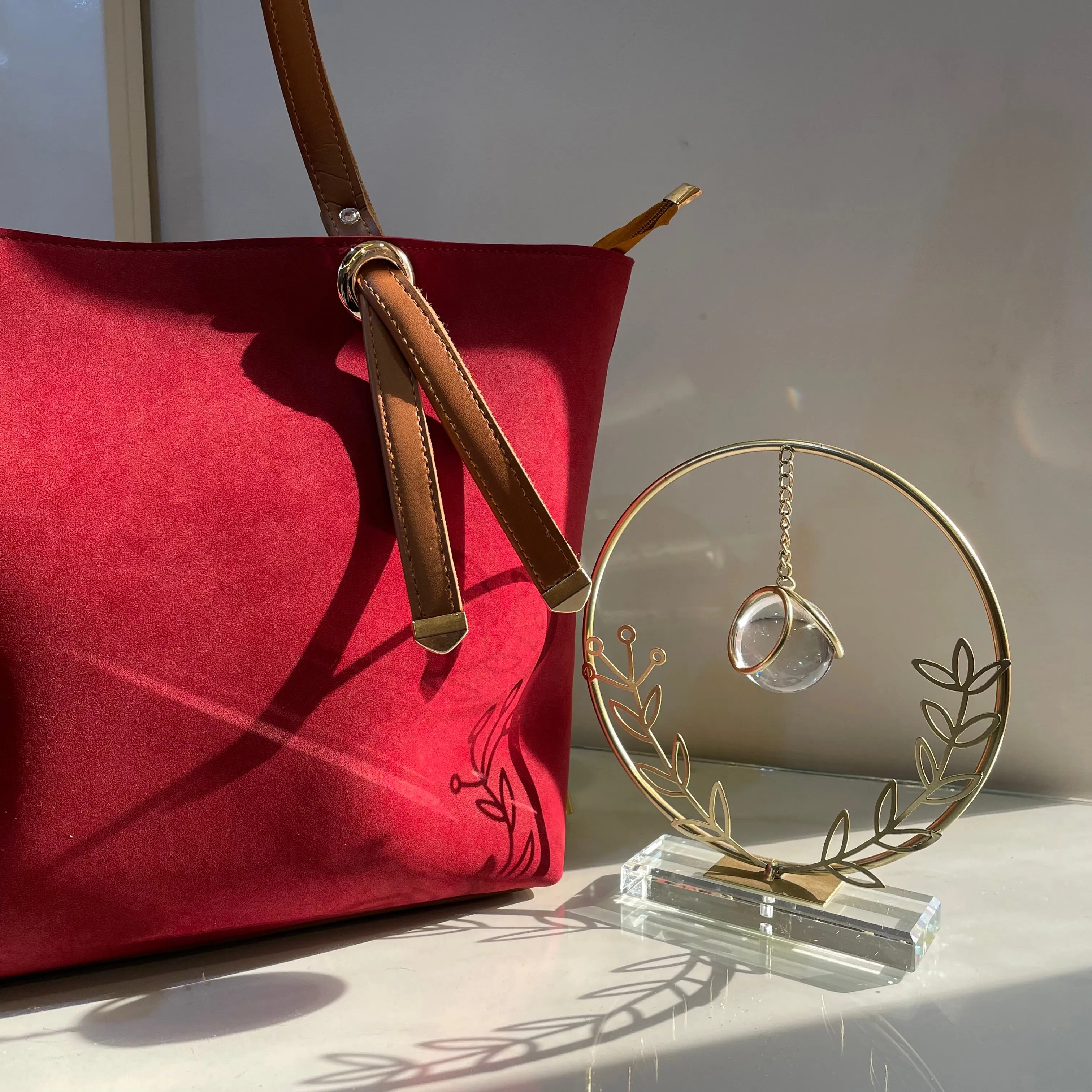 Suede Tote Bag