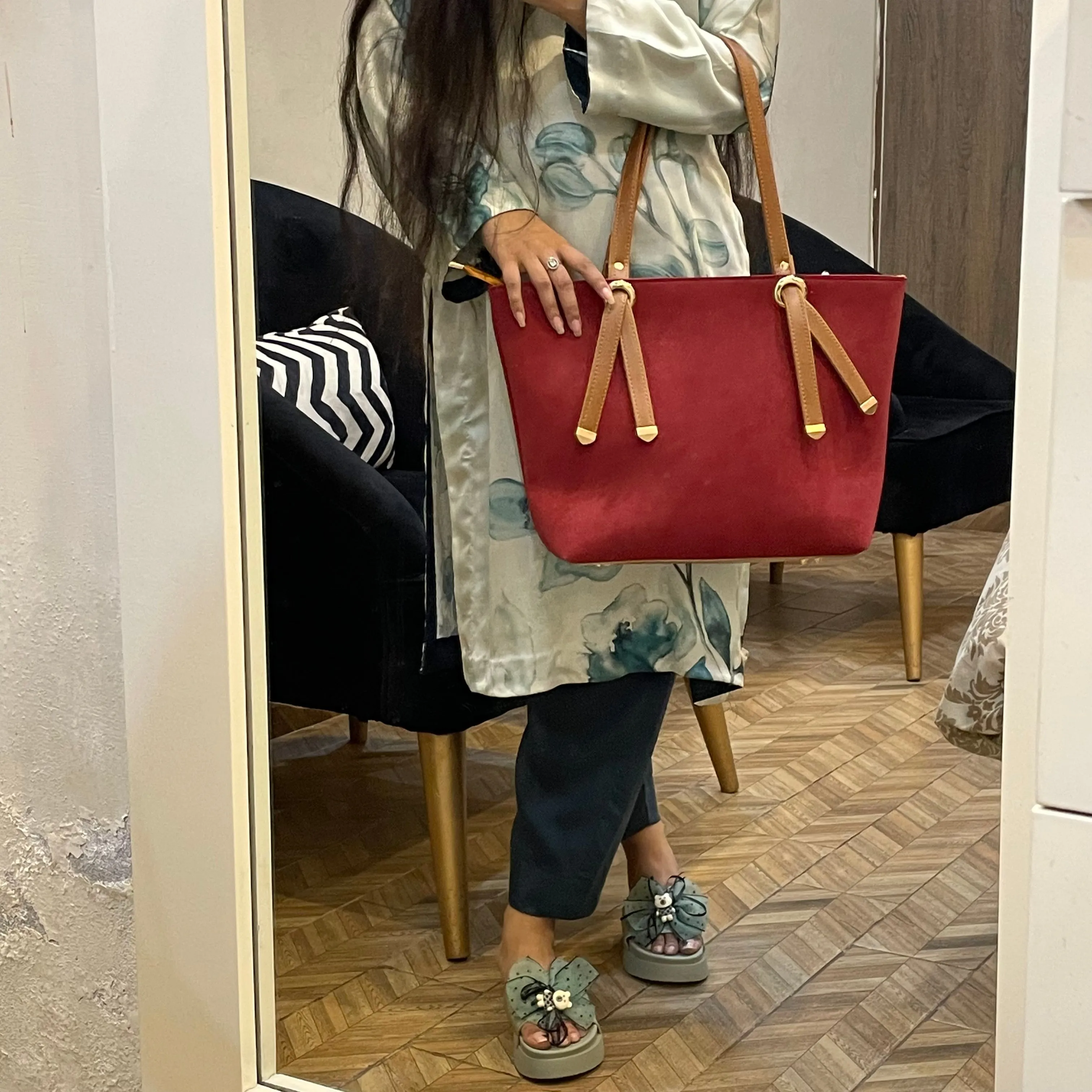 Suede Tote Bag
