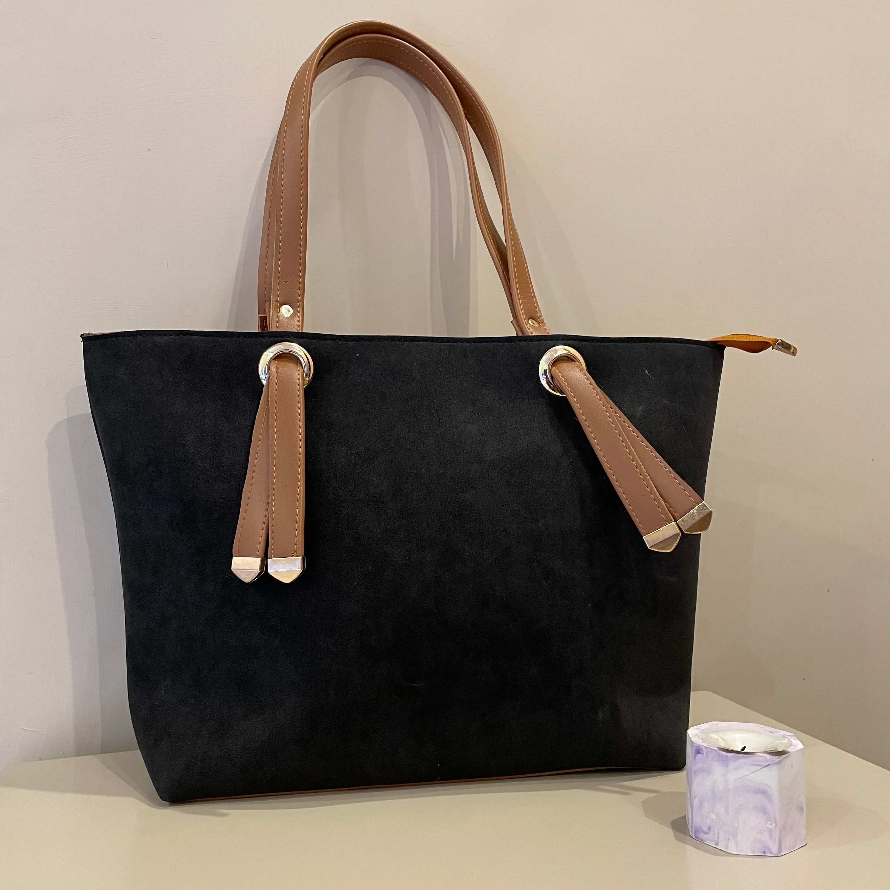 Suede Tote Bag