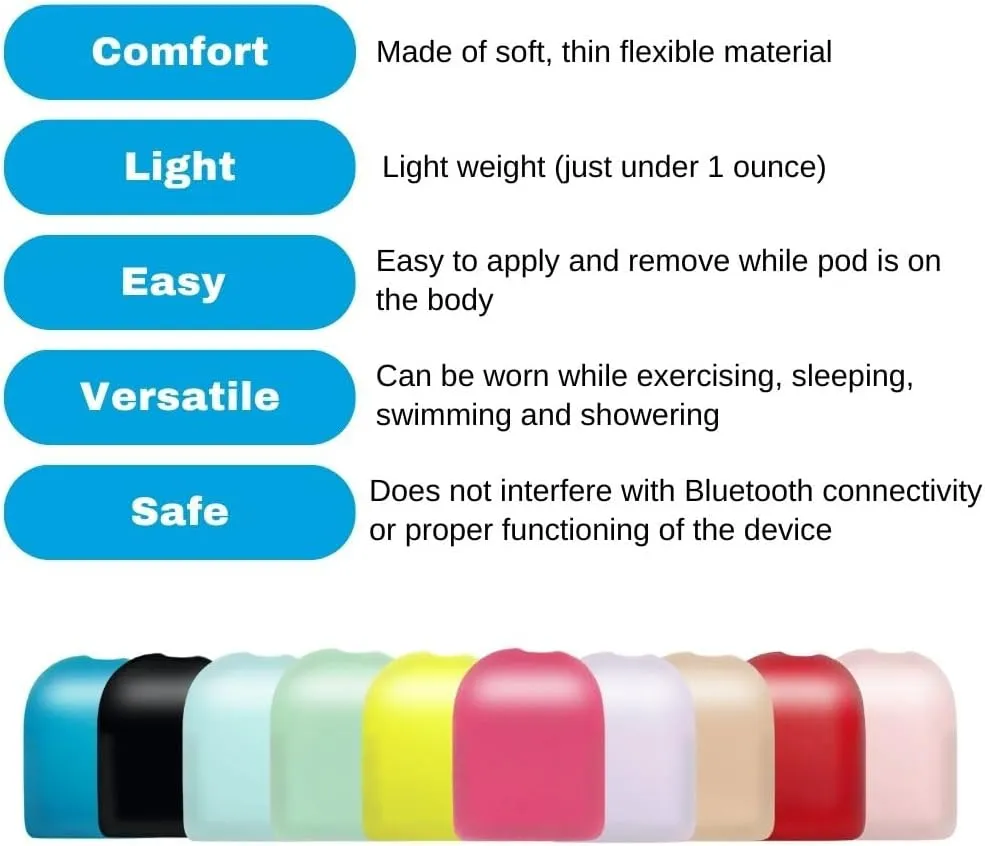 Sugar Medical - PumpPOPS Reusable Omnipod Cover - Soft, Flexible & Easy to Remove Cover for Diabetic Insulin Pumps (Raspberry)