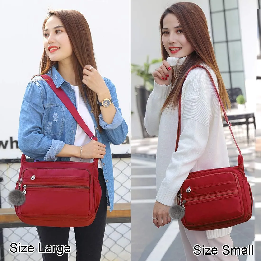 SUKRY Women's Shoulder Bags with RFID Anti Thief Pocket Casual Handbag Travel Bag Messenger CrossBody Purse for Women