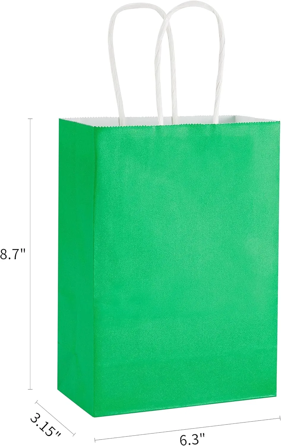 SUNCOLOR 24 Pack Small Green Party Favor Bags Goodie Bags for Saint Patrick's Day/Birthday/Christmas Party Gift Bags With Handle (Green)
