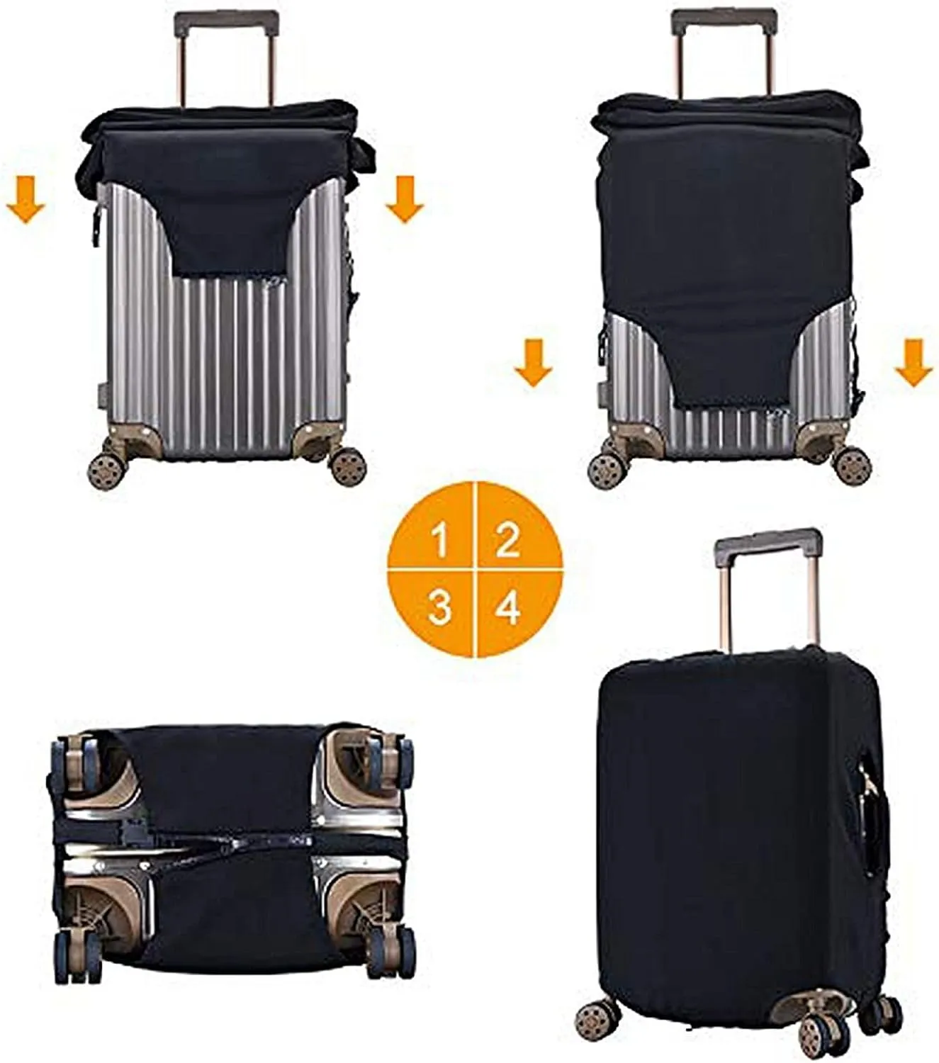 SWEET TANG Luggage Cover Protector Suitcase Anti Scratch Dirt Covers Fits 18"-32" Luggage (Magic Unicorn Rainbow)