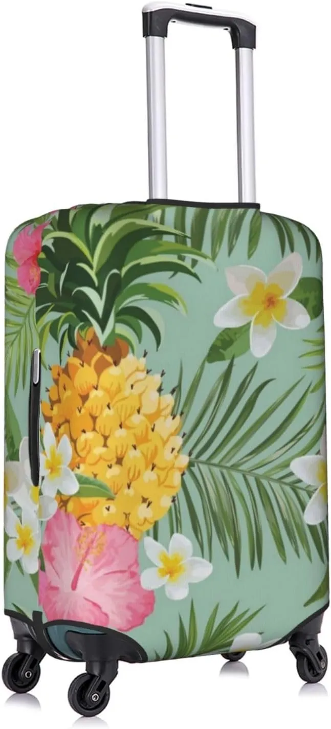 SWEET TANG Luggage Covers For Suitcase Suitcase Cover Protector Fit 18-32 Inch Luggage (Hawaiian Pineapple Flowers Floral)