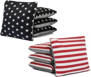 Tailgating Pros Pro-Style Two-Sided Cornhole Bags Slick & Stick Resin Filled Suede and Duck Canvas Set of 8-20  Color Combos -