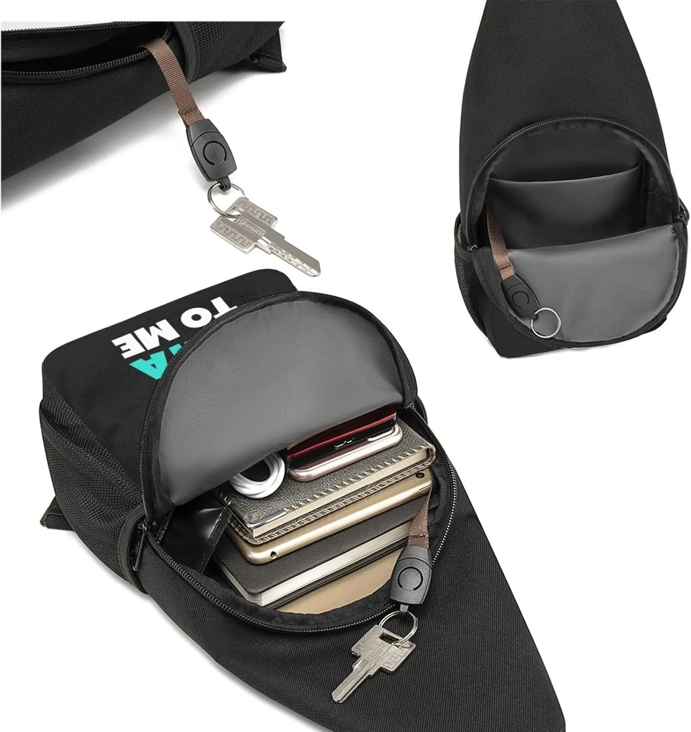 Talk Data to Me Chest Pack Leisure Shoulder Crossbody Chest Bag