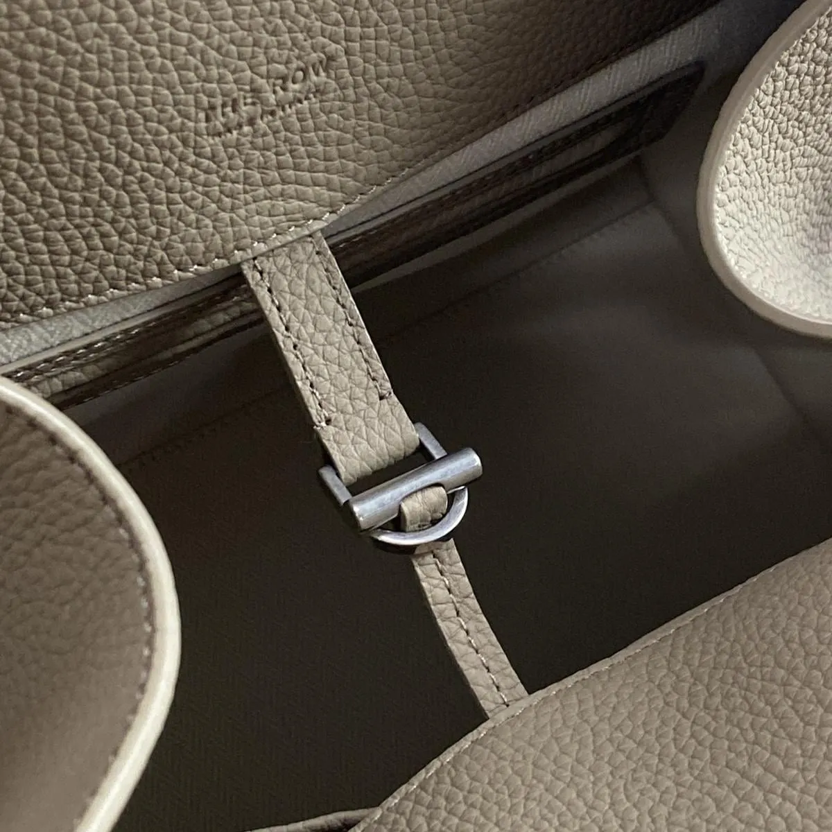 The Row Soft Margaux dark taupe Bag
