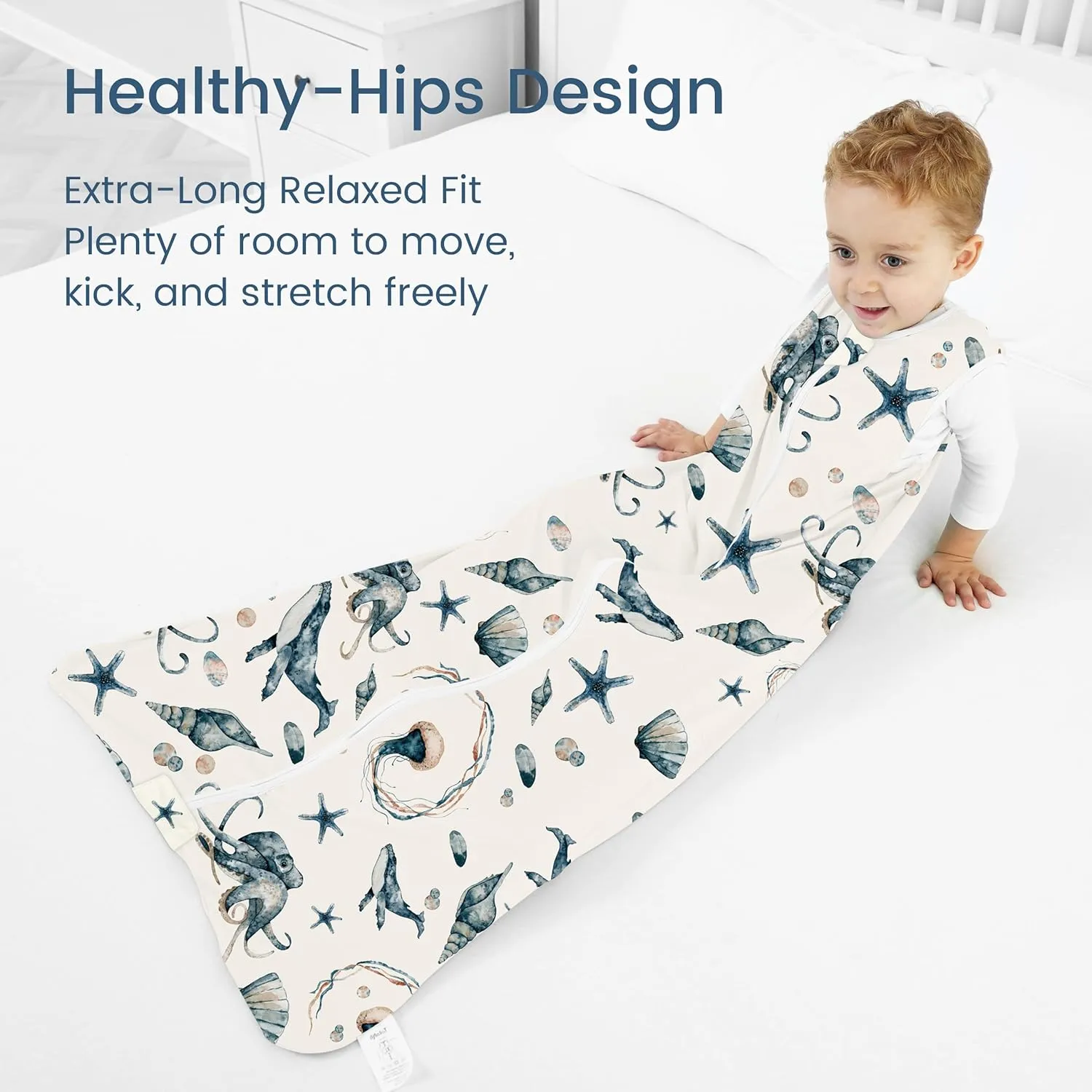 Toddler Sleep Sacks 2T-3T-4T, 0.5 TOG Light Summer Wearable Blankets, Extra Long XL Sleeping Bags, 2 Pack
