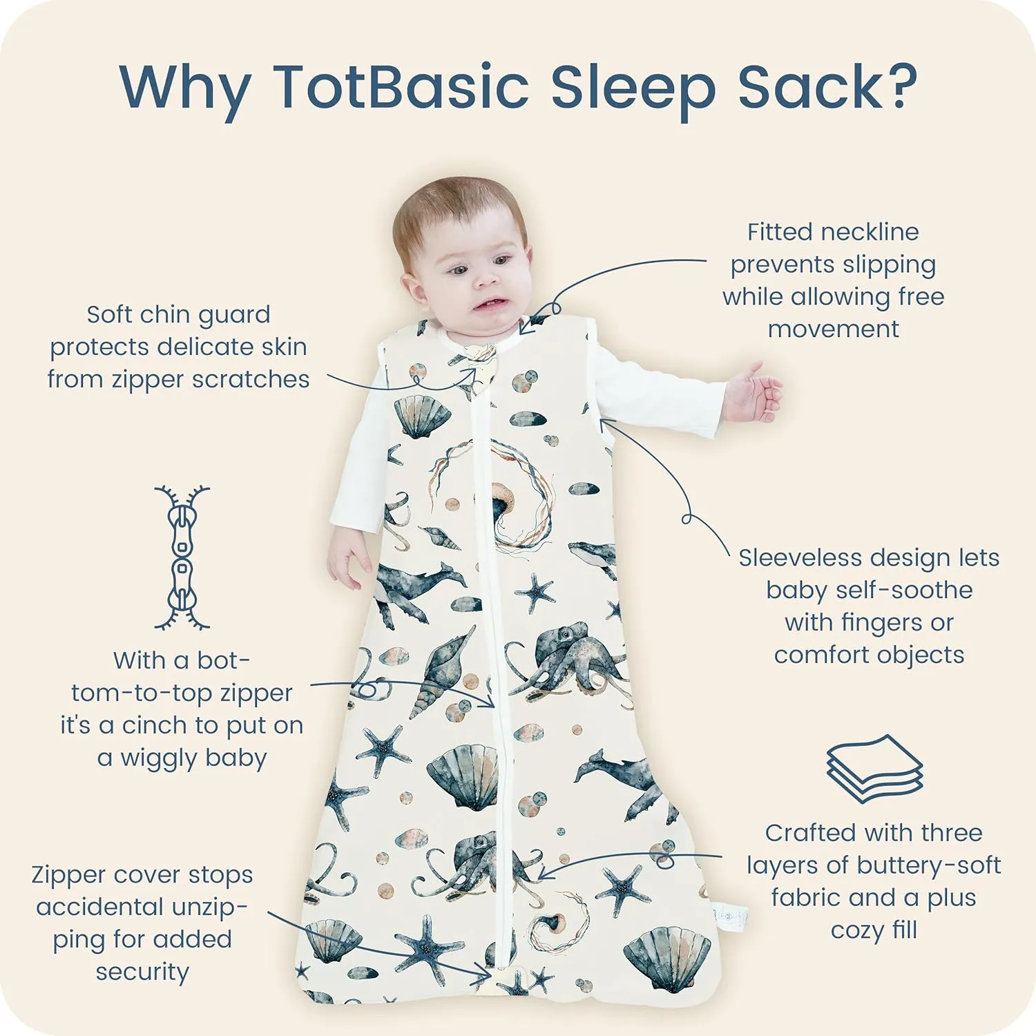 Toddler Sleep Sacks 2T-3T-4T, 0.5 TOG Light Summer Wearable Blankets, Extra Long XL Sleeping Bags, 2 Pack