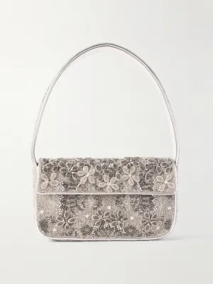 Tommy bead-embellished satin shoulder bag