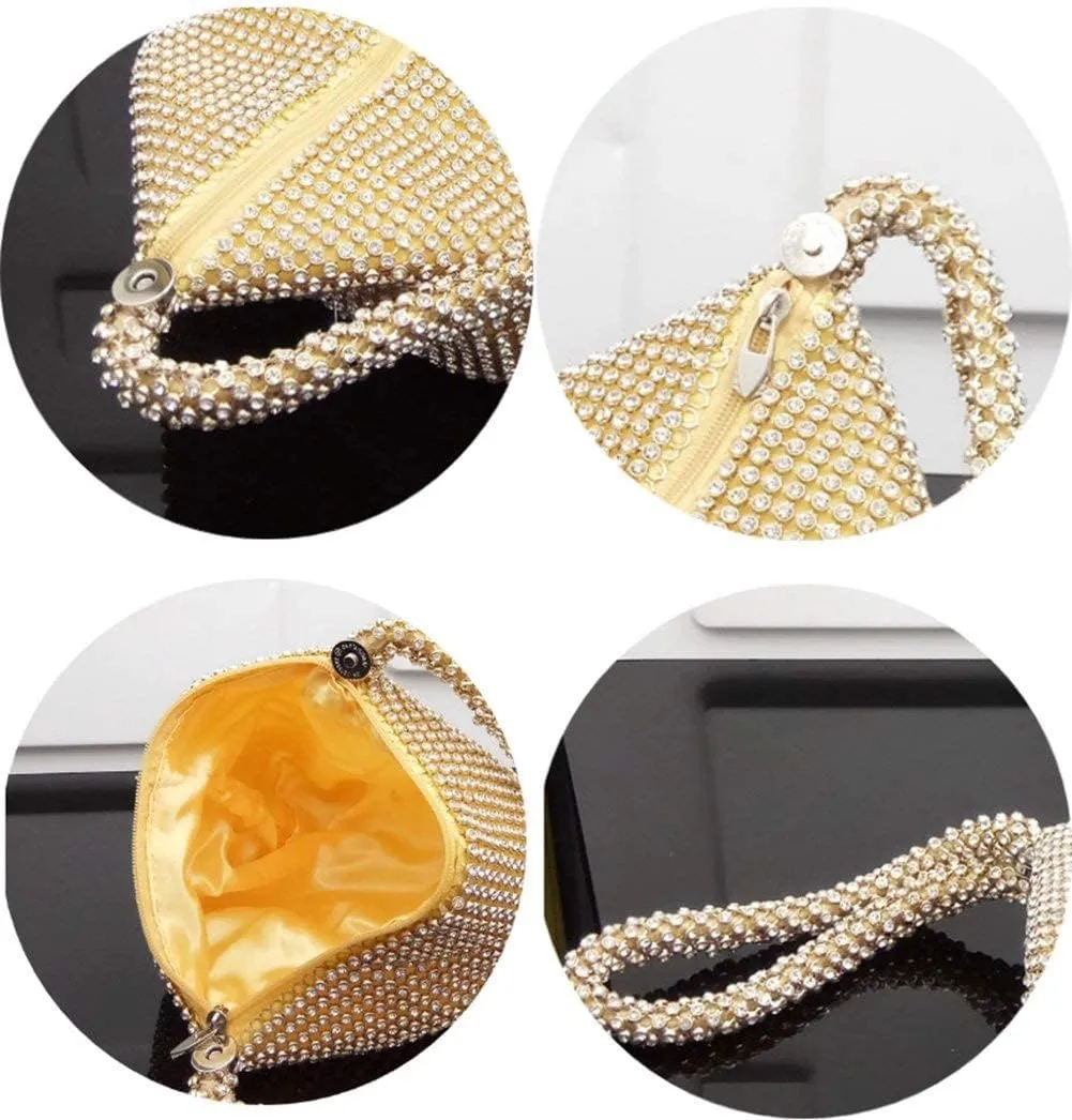 TOPCHANCES Women's Triangle Bling Clutch Purses and Handbags, Rhinestone Evening Bags and Clutches for Women Gilrs