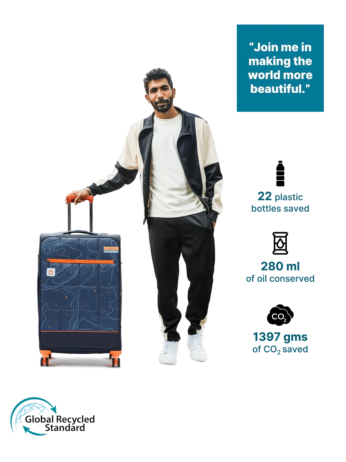 Topo Blue Medium Soft Trolley