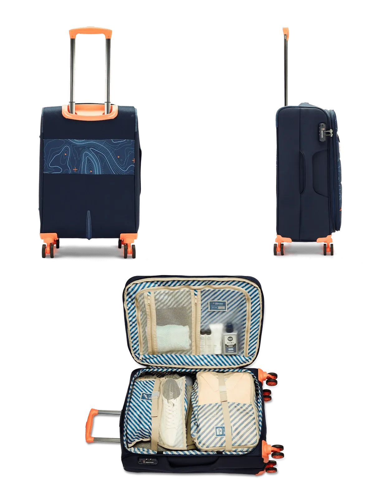 Topo Blue Medium Soft Trolley