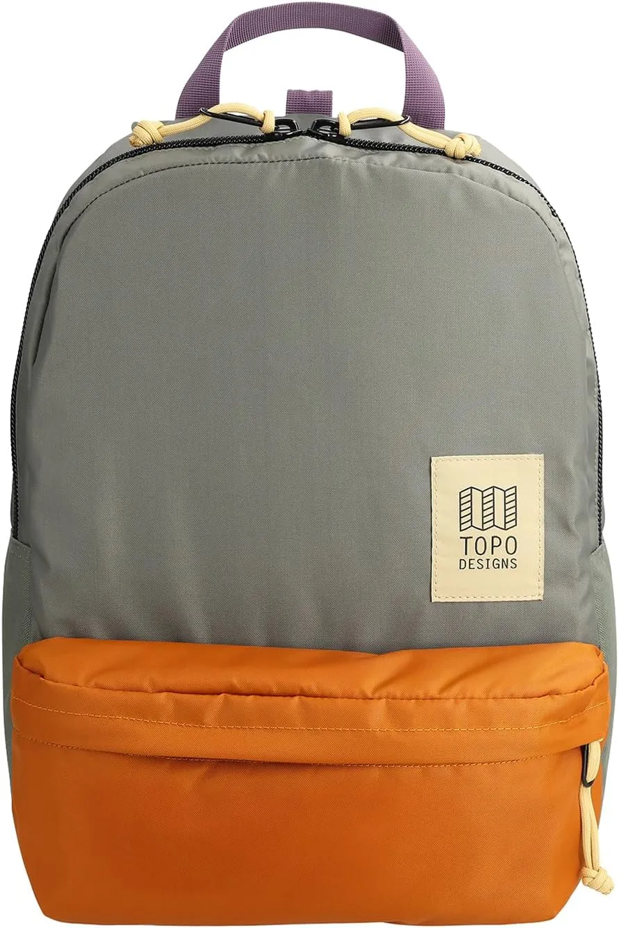 Topo Designs Dash Pack, Lightweight Laptop Backpack, 100% Recycled Materials, Fair Wear   WRAP Certified, 17L (Beetle/Spice)