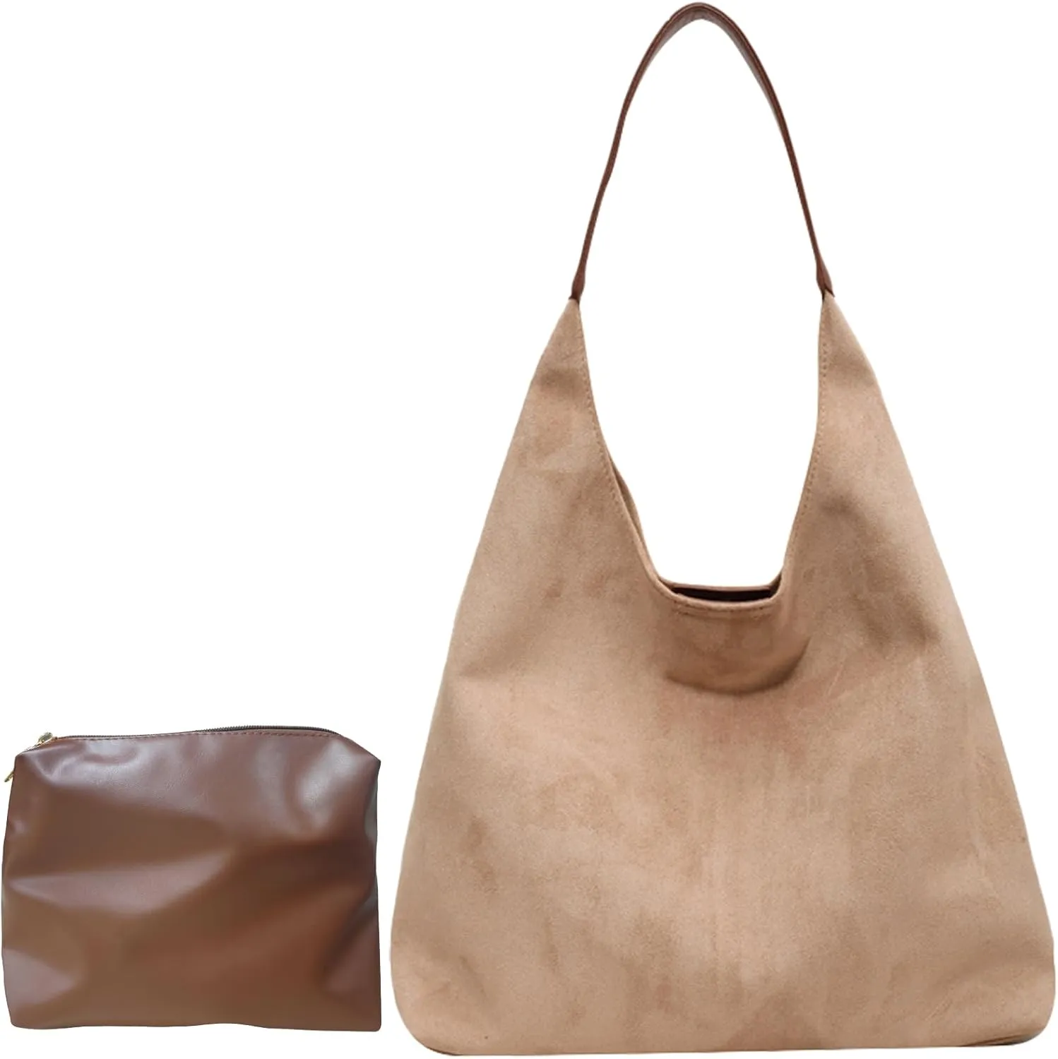 Tote Bags for Women Suede Handbag Work Slouchy Bag Shoulder Hobo Bag Office Tote Handbag