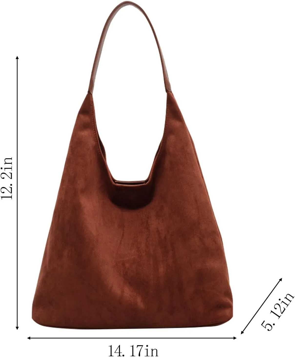 Tote Bags for Women Suede Handbag Work Slouchy Bag Shoulder Hobo Bag Office Tote Handbag