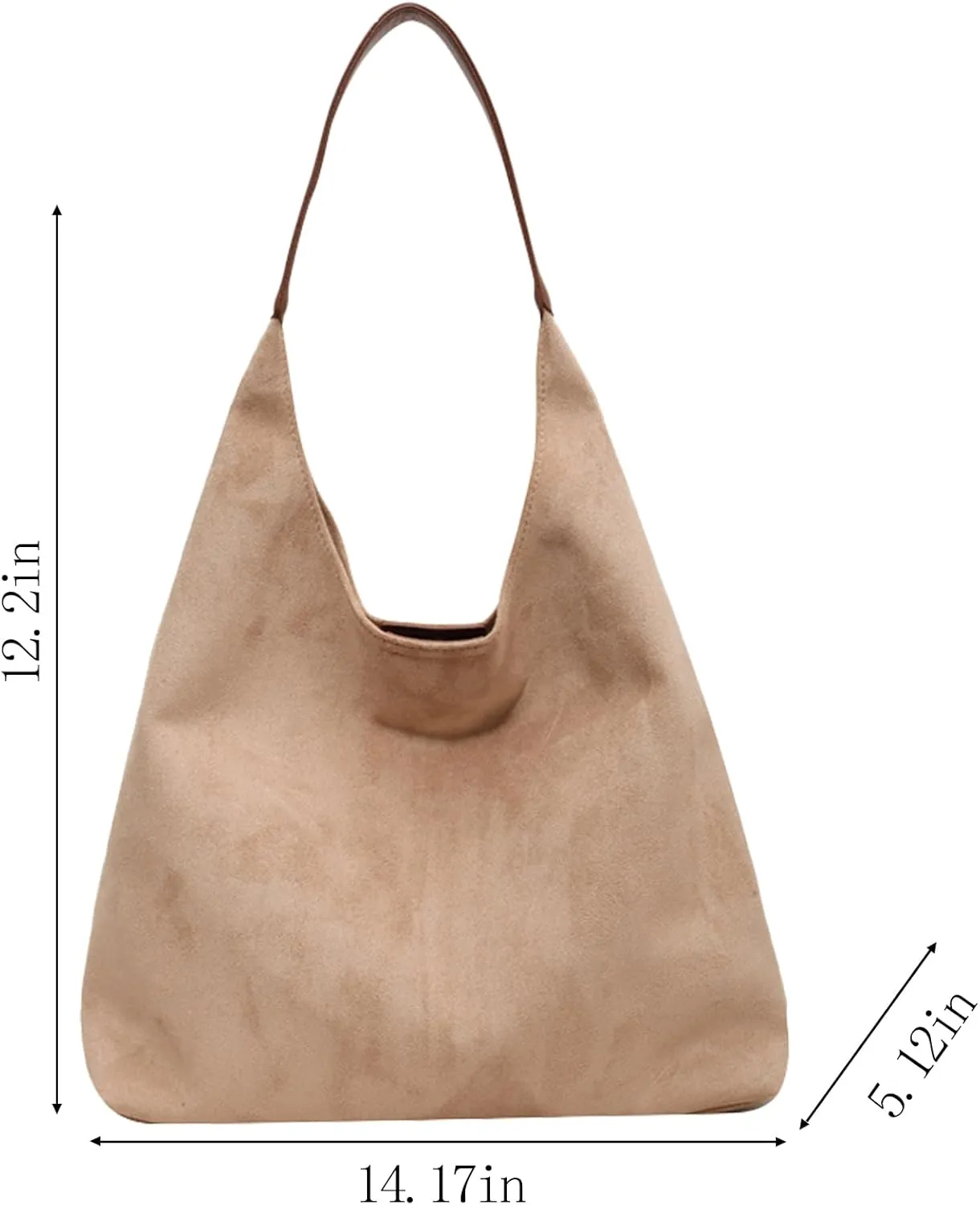 Tote Bags for Women Suede Handbag Work Slouchy Bag Shoulder Hobo Bag Office Tote Handbag