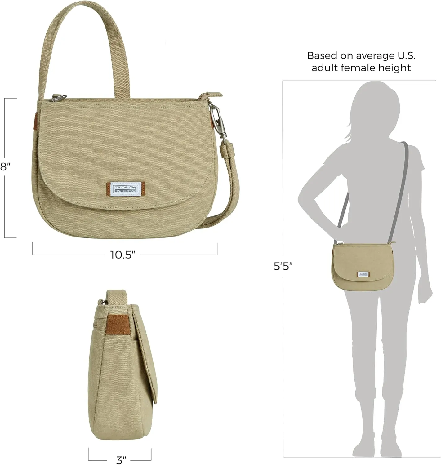 Travelon Anti-Theft Heritage Saddle Crossbody