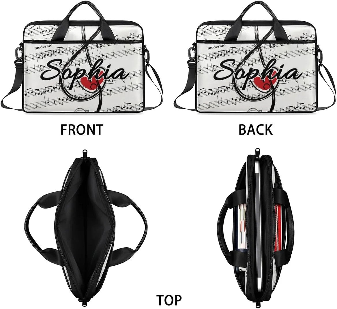 TropicalLife Personalized Laptop Bag 15 Inch Custom Sleeve Case with Handle Shoulder Strap Computer Messenger Bag