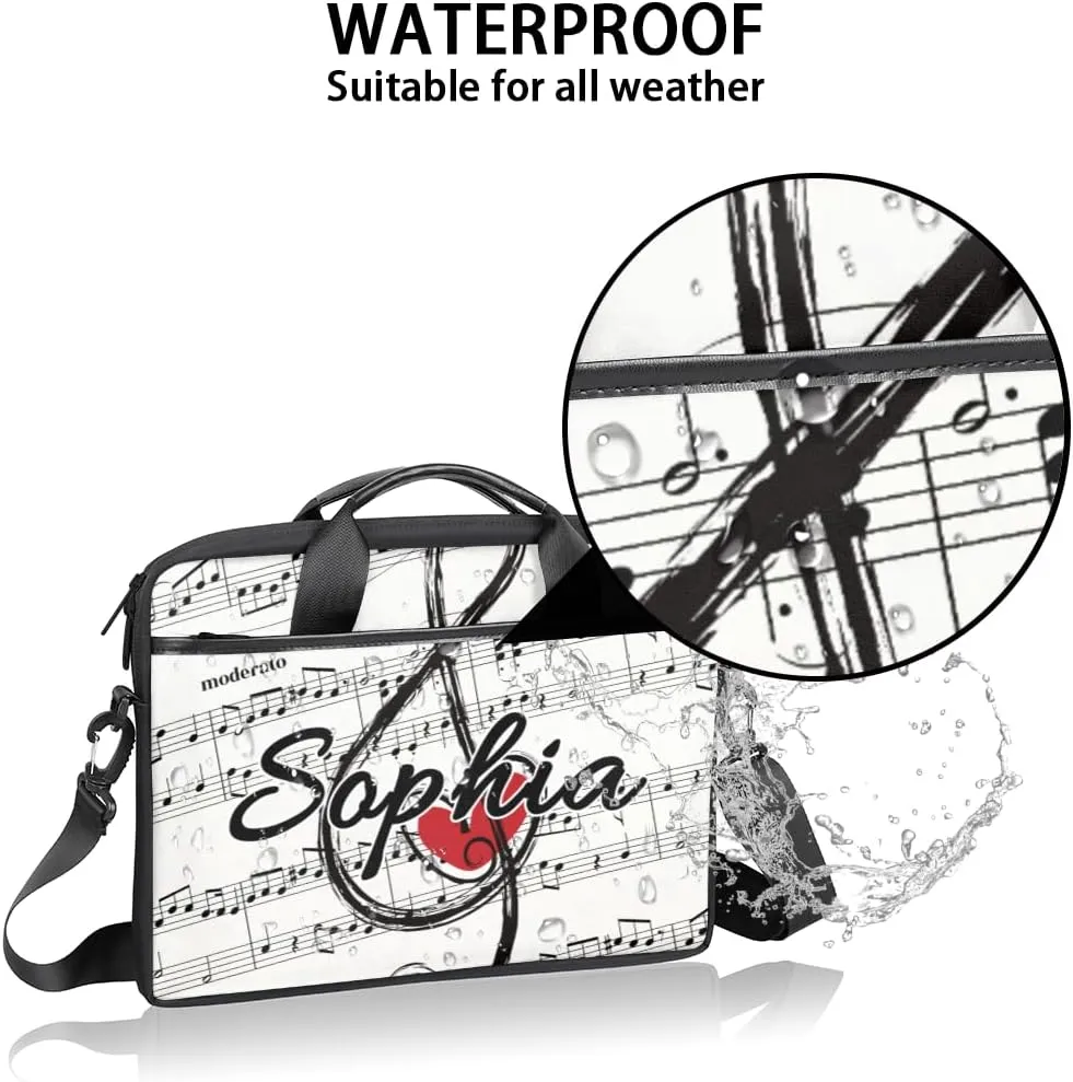 TropicalLife Personalized Laptop Bag 15 Inch Custom Sleeve Case with Handle Shoulder Strap Computer Messenger Bag
