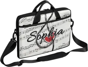 TropicalLife Personalized Laptop Bag 15 Inch Custom Sleeve Case with Handle Shoulder Strap Computer Messenger Bag