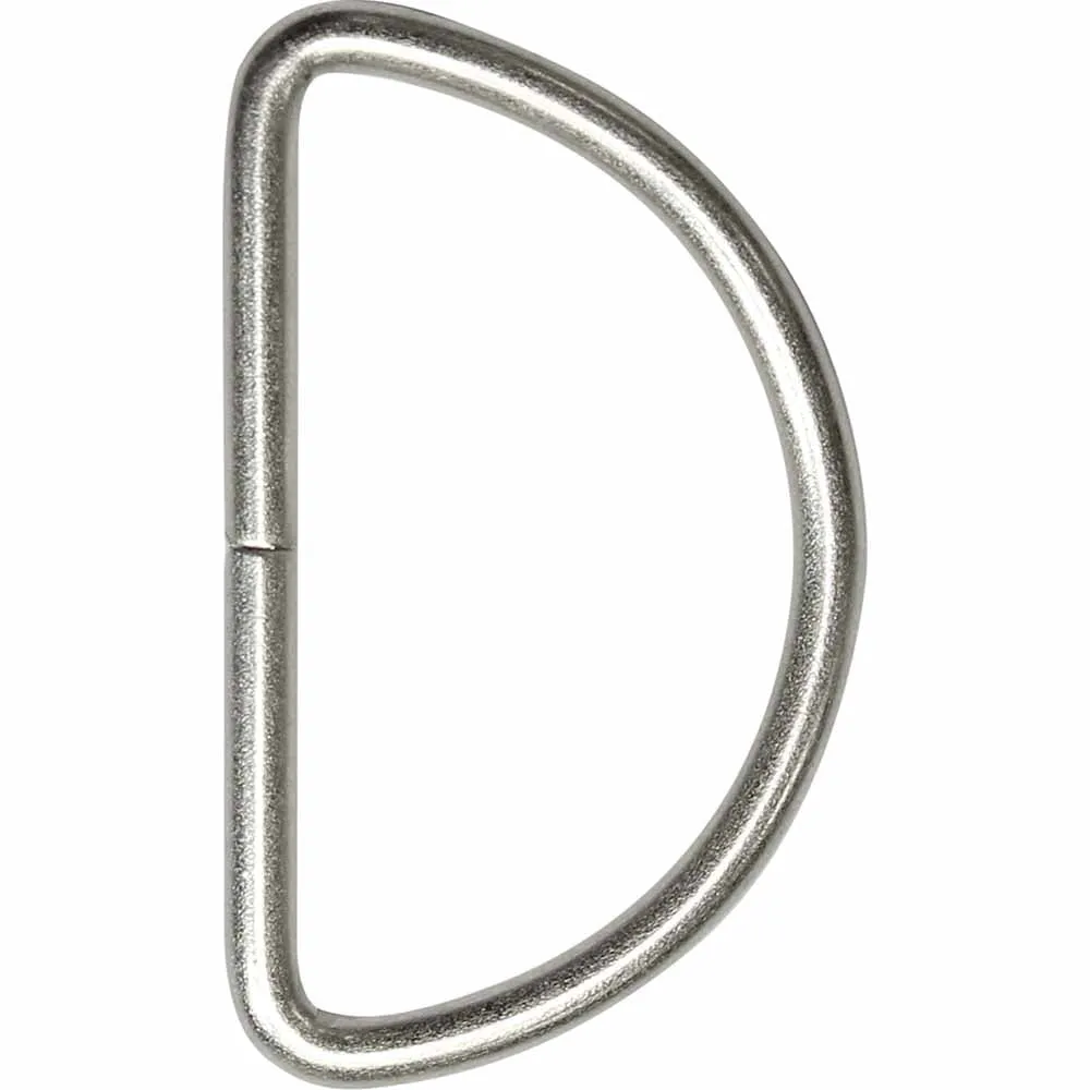 UNIQUE SEWING Metal D-Rings - 38mm (1 1⁄2″) - Silver - 2 pcs.