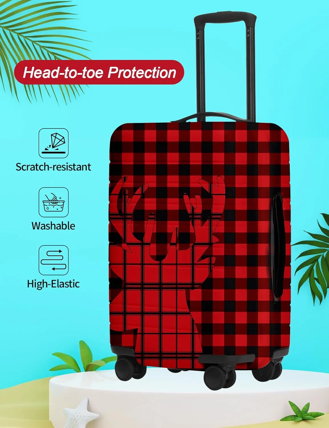 URBEST Luggage Cover Protector Suitcase Anti Scratch Dirt Covers, Fits 27"-30" Luggage Christmas