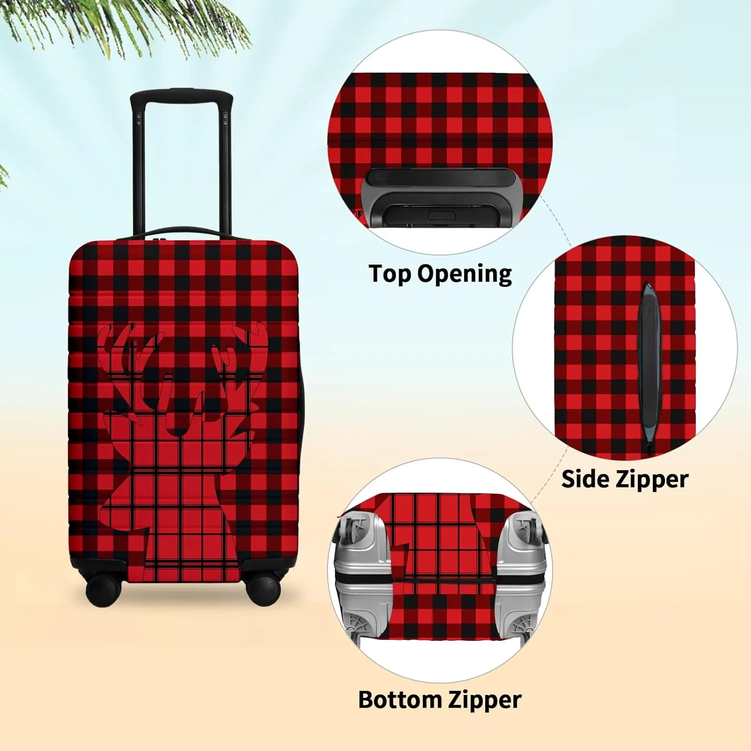 URBEST Luggage Cover Protector Suitcase Anti Scratch Dirt Covers, Fits 27"-30" Luggage Christmas