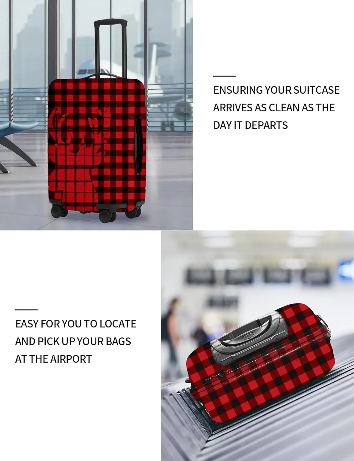 URBEST Luggage Cover Protector Suitcase Anti Scratch Dirt Covers, Fits 27"-30" Luggage Christmas