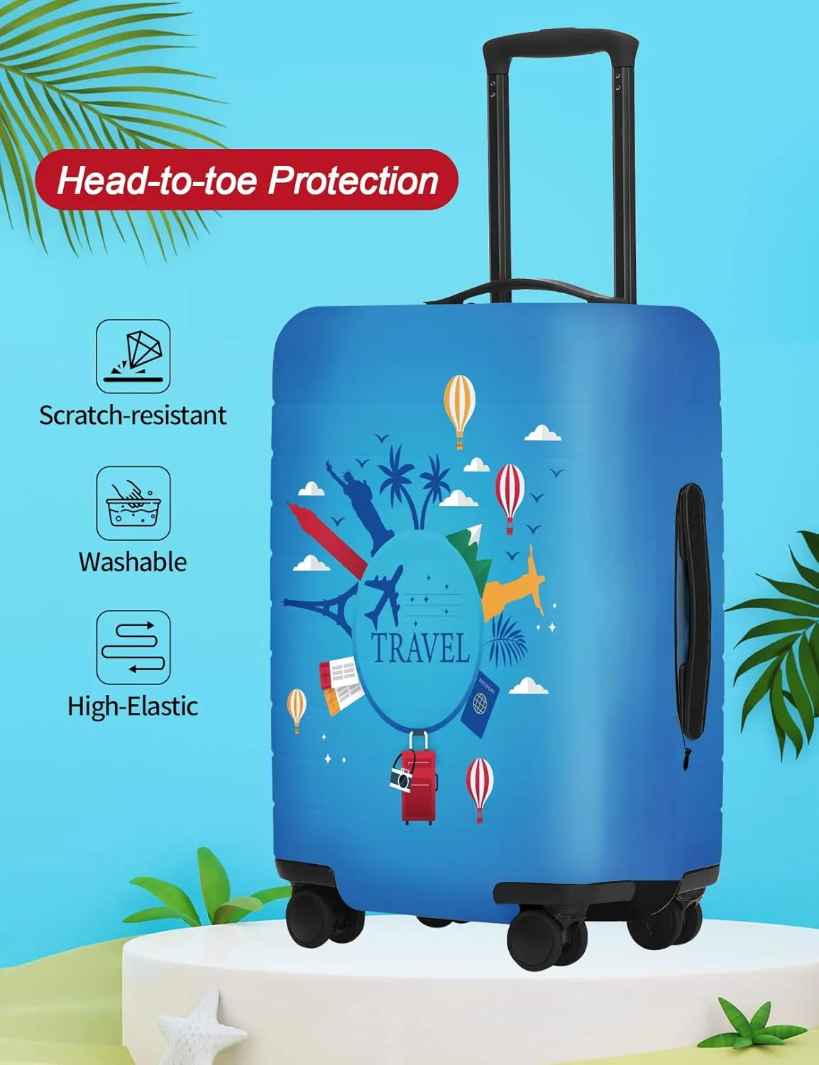 URBEST Luggage Cover Protector Suitcase Anti Scratch Dirt Covers, Fits 27"-30" Luggage City Travel