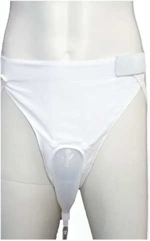 Urine Collection Bag Condom Catheters for Men Reusable Portable Silicone Urinal with 2 Urine Catheter Bags (Men-White)