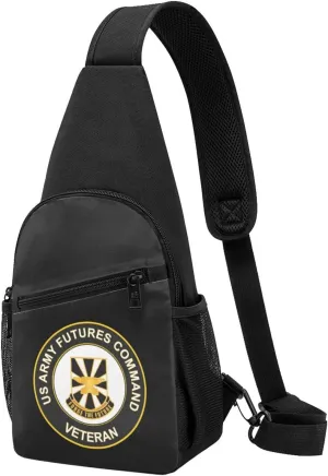 US Army Futures Command Unit Crest Veteran Chest Pack Leisure Shoulder Crossbody Chest Bag