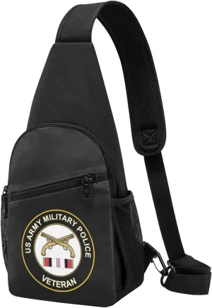 US Army Military Police Afghanistan Veteran Chest Pack Leisure Shoulder Crossbody Chest Bag