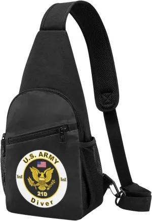 US Army MOS 21D Diver Chest Pack Leisure Shoulder Crossbody Chest Bag