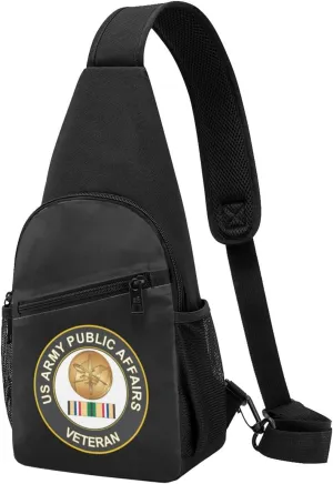 US Army Public Affairs Gulf War Veteran Chest Pack Leisure Shoulder Crossbody Chest Bag