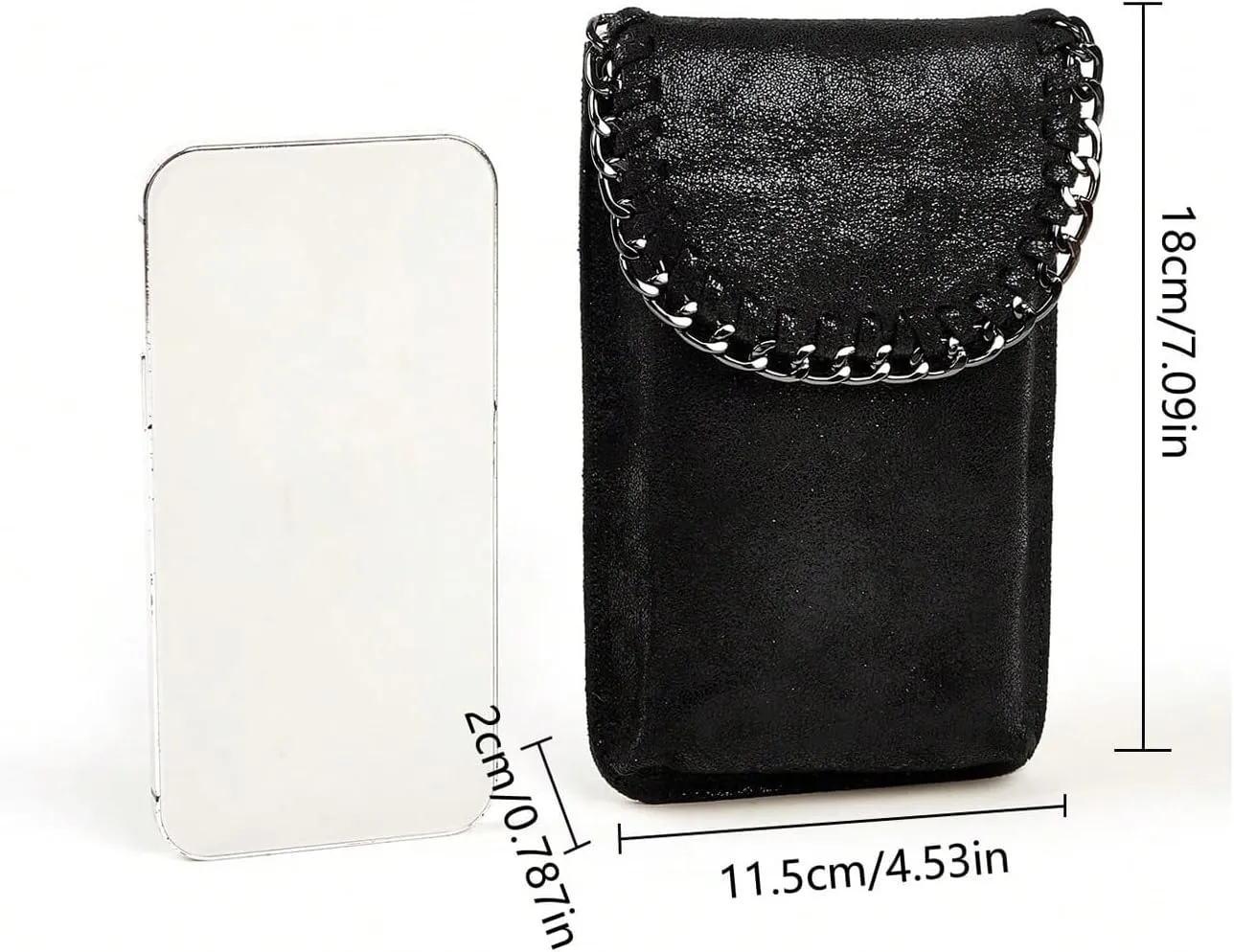 Verdusa Women's Metallic Small Crossbody Bag Casual Cell Phone Purse Chain Strap Shoulder Bags