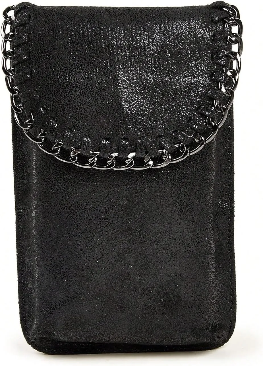Verdusa Women's Metallic Small Crossbody Bag Casual Cell Phone Purse Chain Strap Shoulder Bags