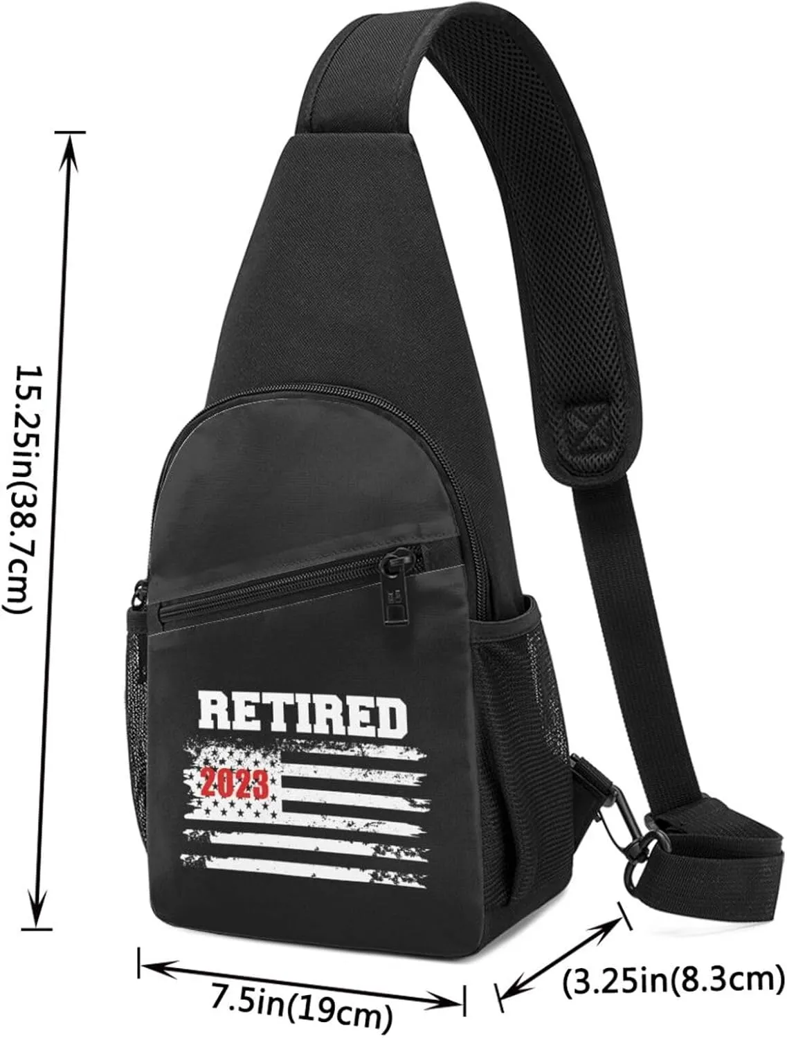 Vintage Retirement Chest Pack Leisure Shoulder Crossbody Chest Bag