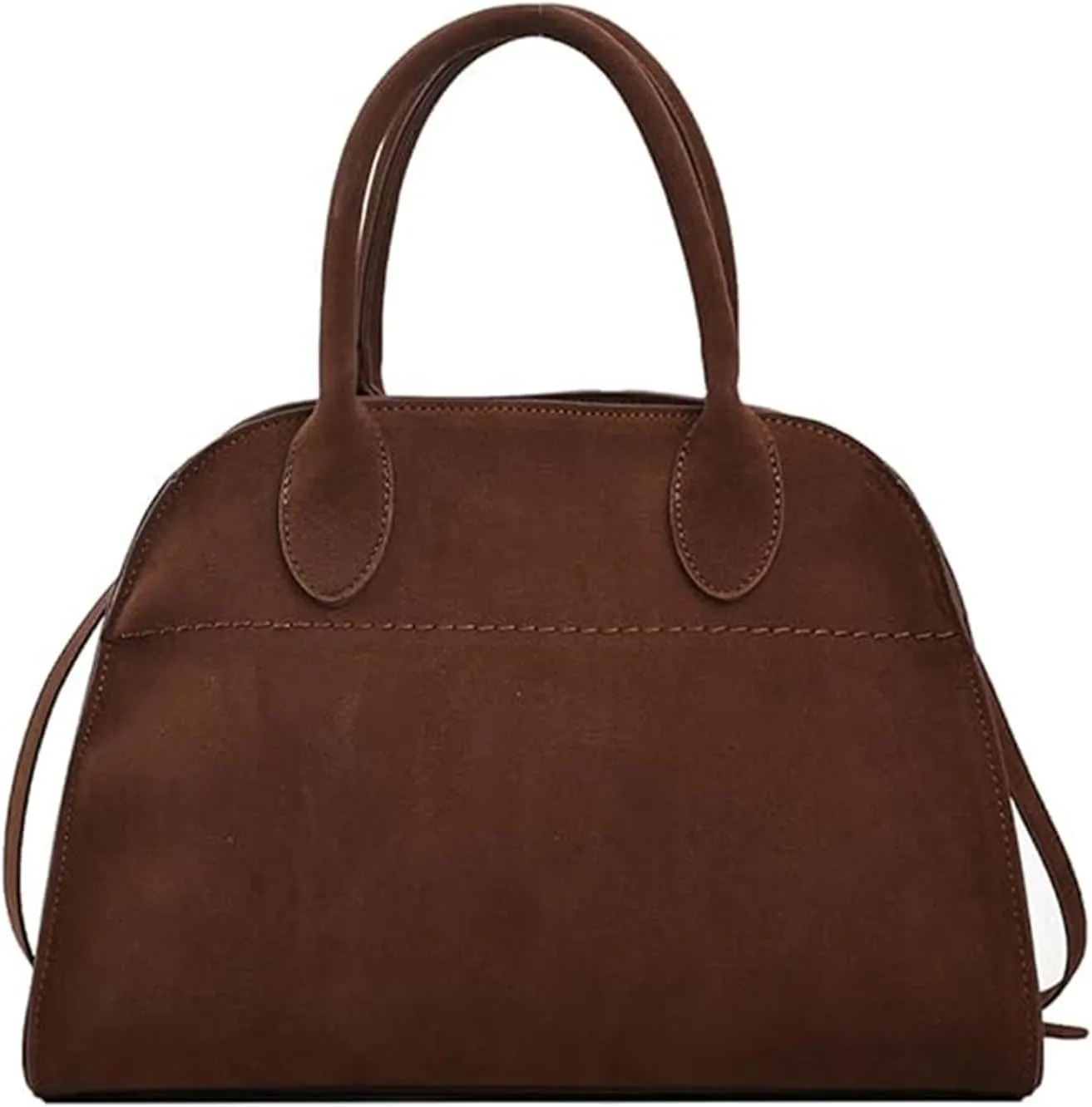 Vintage Suede Tote Bag for Women,Adjustable Strap Fashion Retro Handle Bags,Large Capacity Crossbody Shoulder Satchel