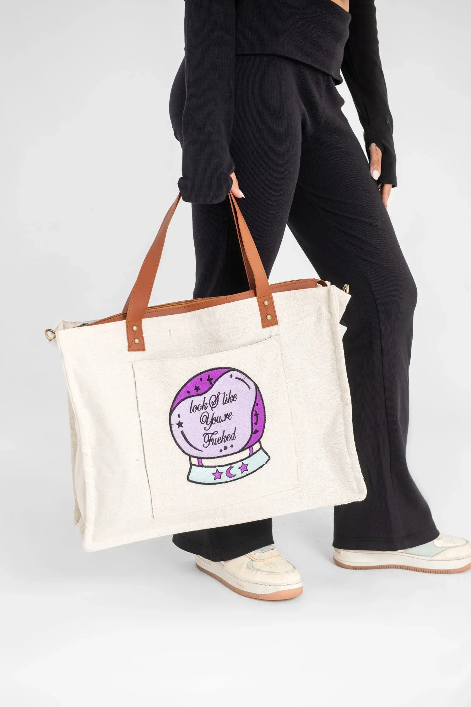 Wanderlust Canvas Tote - Embroidered